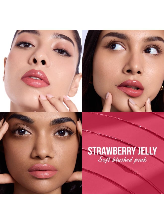 Staze 9to9 Y.U.M.M.Y Lip Gloss Balm | Intense High-Shine Gloss Finish | With SPF 15 | Lightweight | 04 Strawberry Jelly | 2g - Image 3